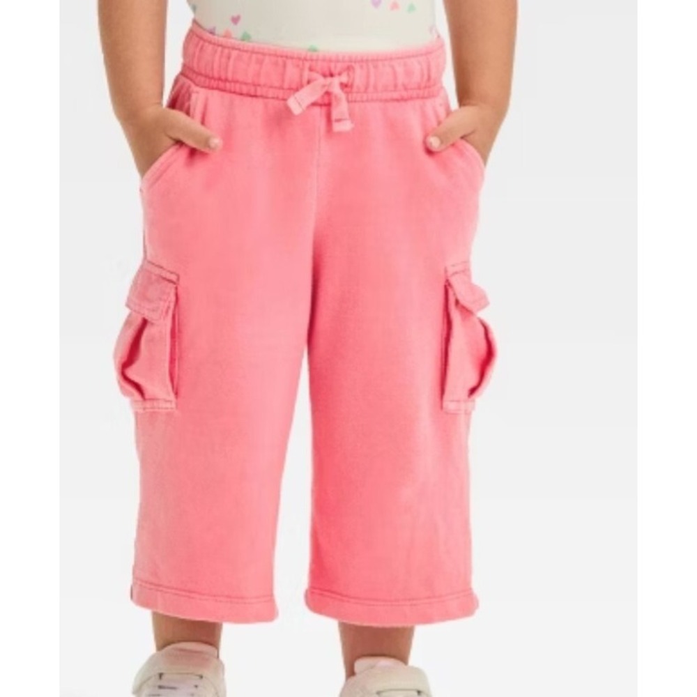 Cat & Jack Target Wide Leg pants Size 2T Stretch Crop girls